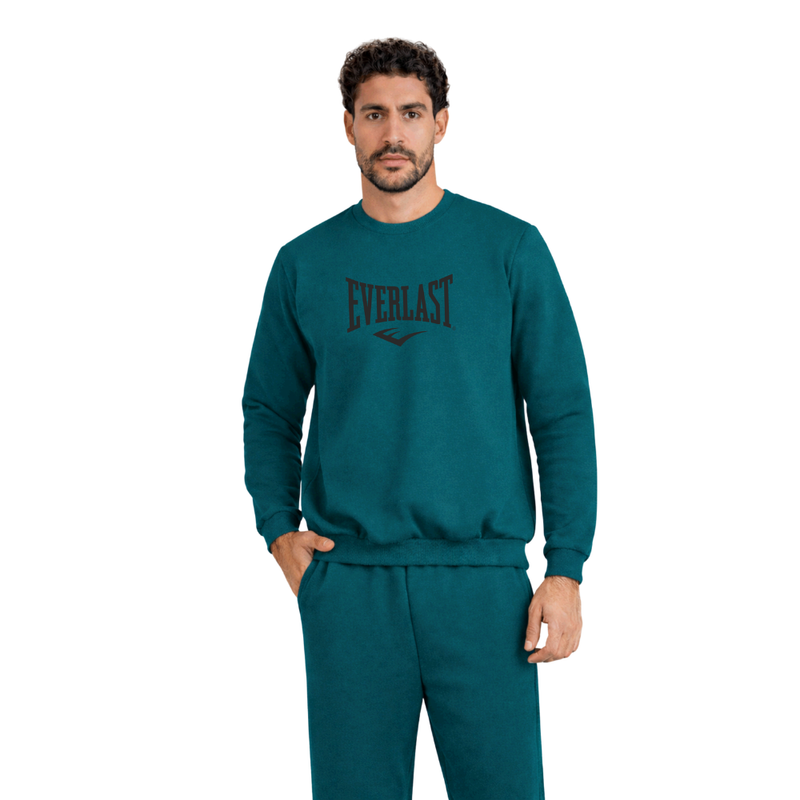 Moletom Careca Essentials Big Logo Azul Everlast