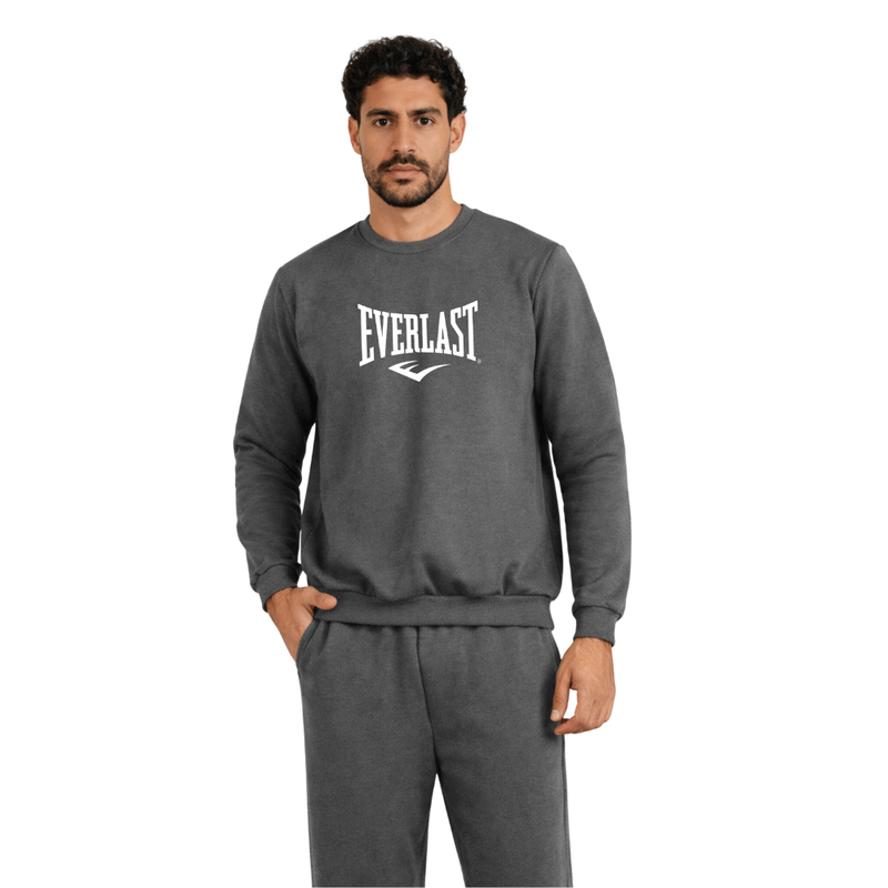 Moletom Careca Essentials Big Logo Chumbo Everlast