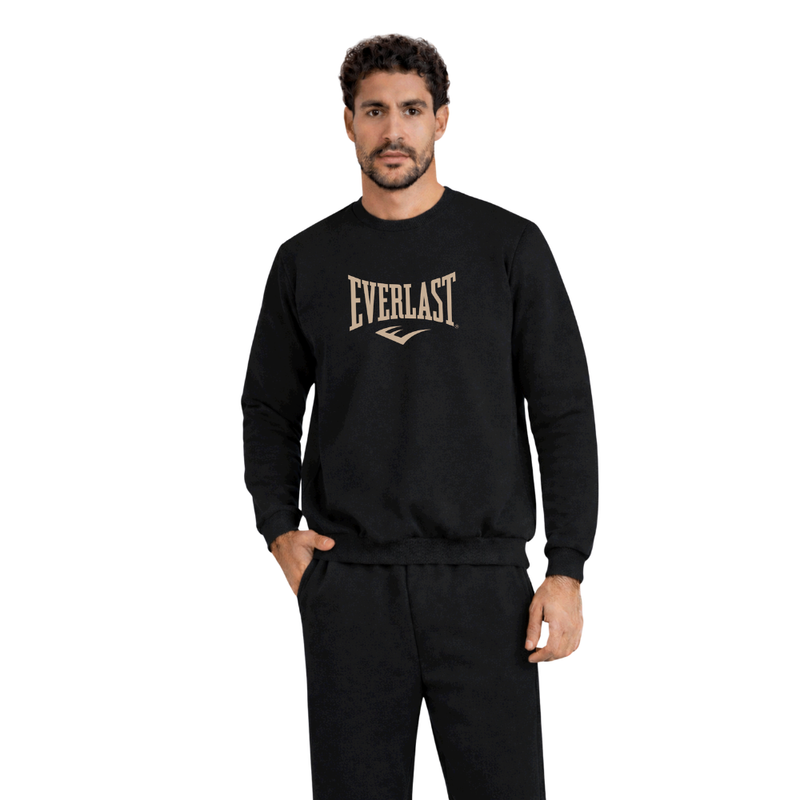 Moletom Careca Essentials Big Logo Preto Everlast