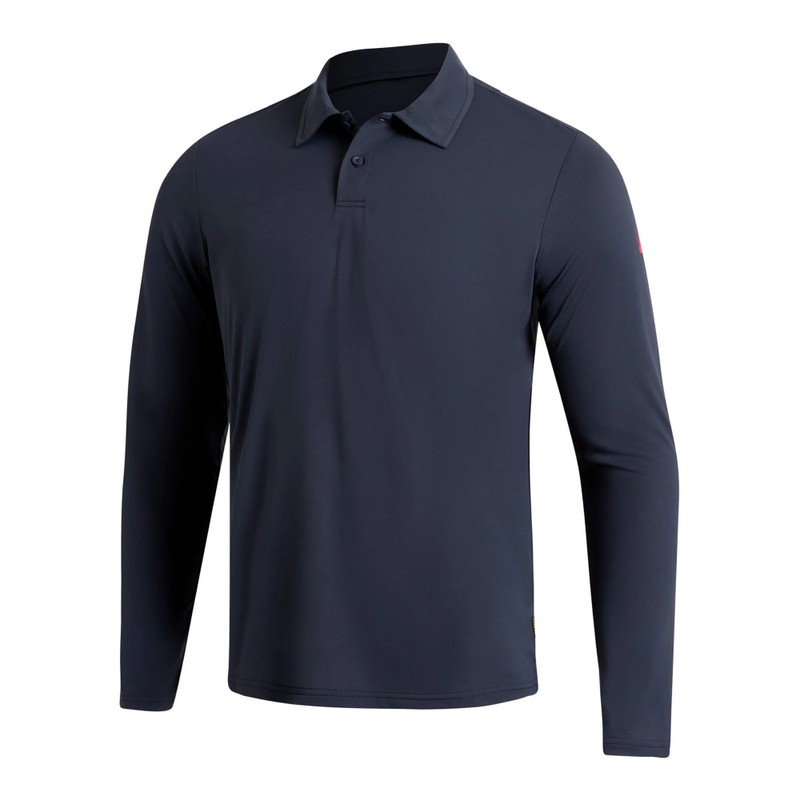 Camisa Polo Manga Longa Airtex Azul Marinho Florence