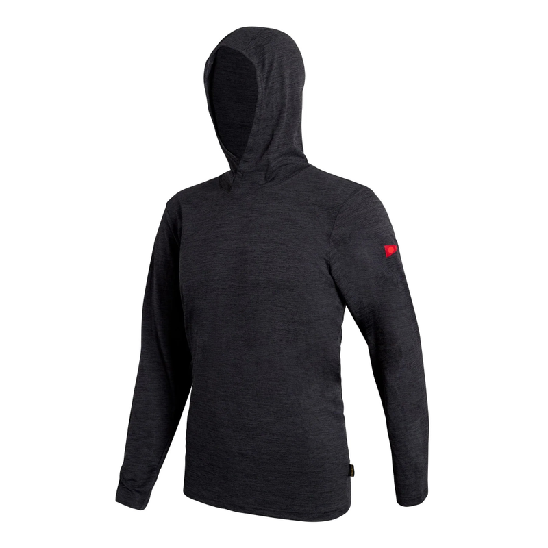 Camiseta Manga Longa com Capuz Airtex Cinza Mescla Escuro Florence