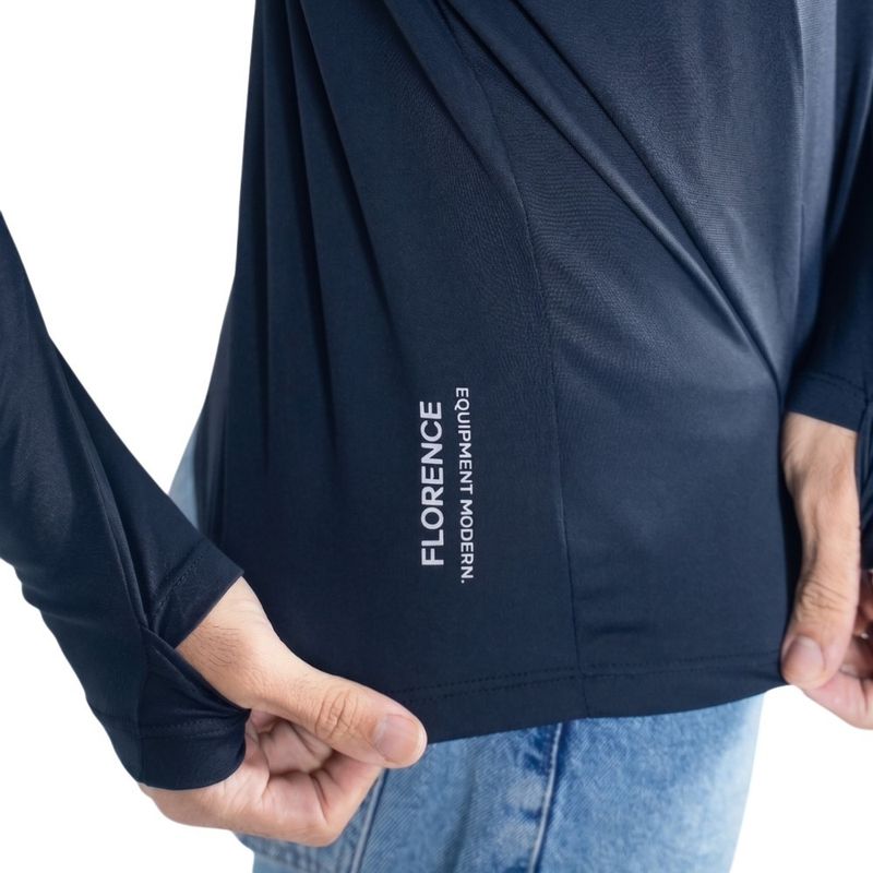 Camiseta Manga Longa UV  Preto Florence