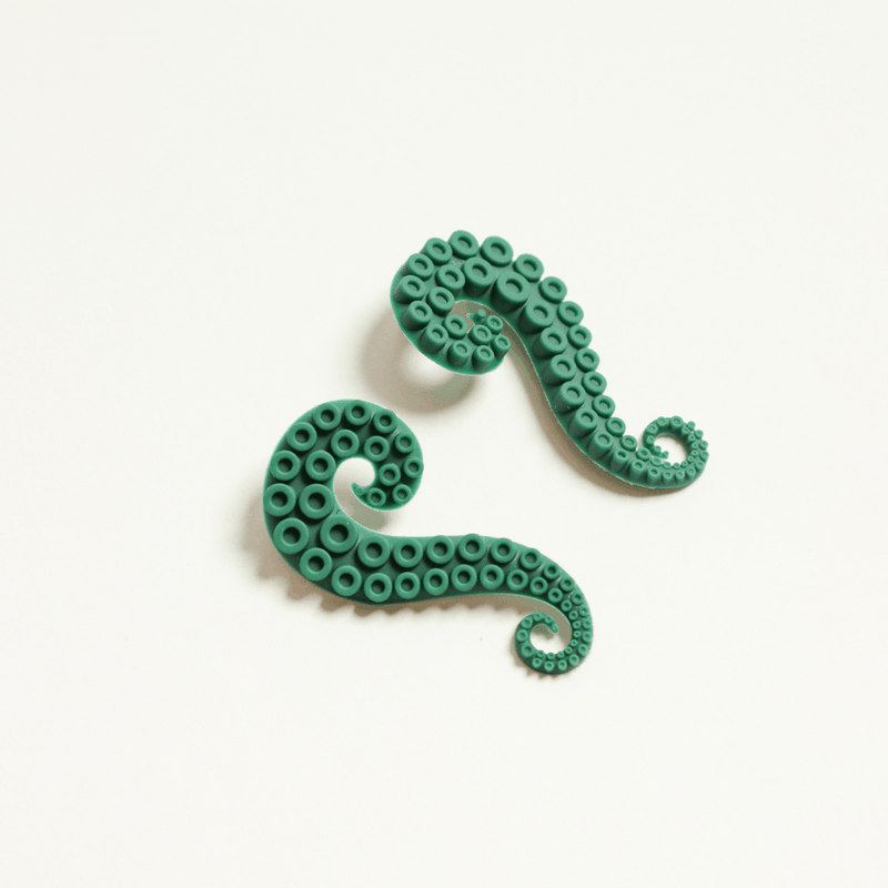 Brinco Octopus Verde Rama