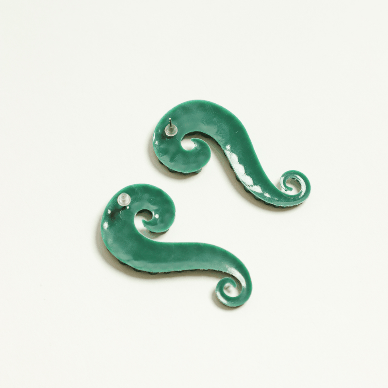 Brinco Octopus Verde Rama