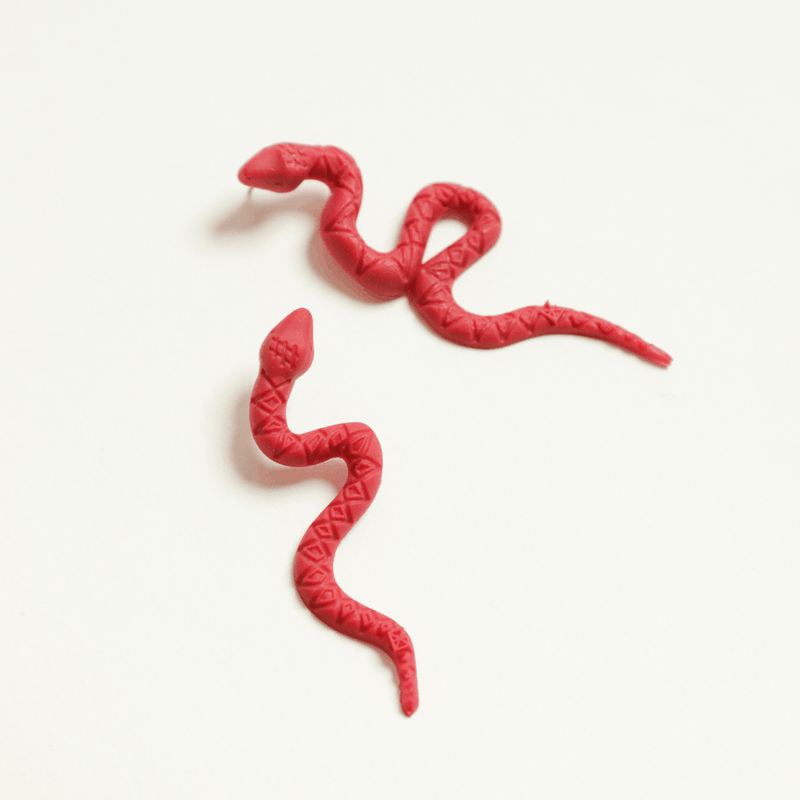 Brinco Serpente Vermelho Hibisco
