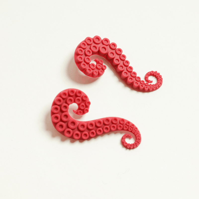Brinco Octopus Vermelho Hibisco
