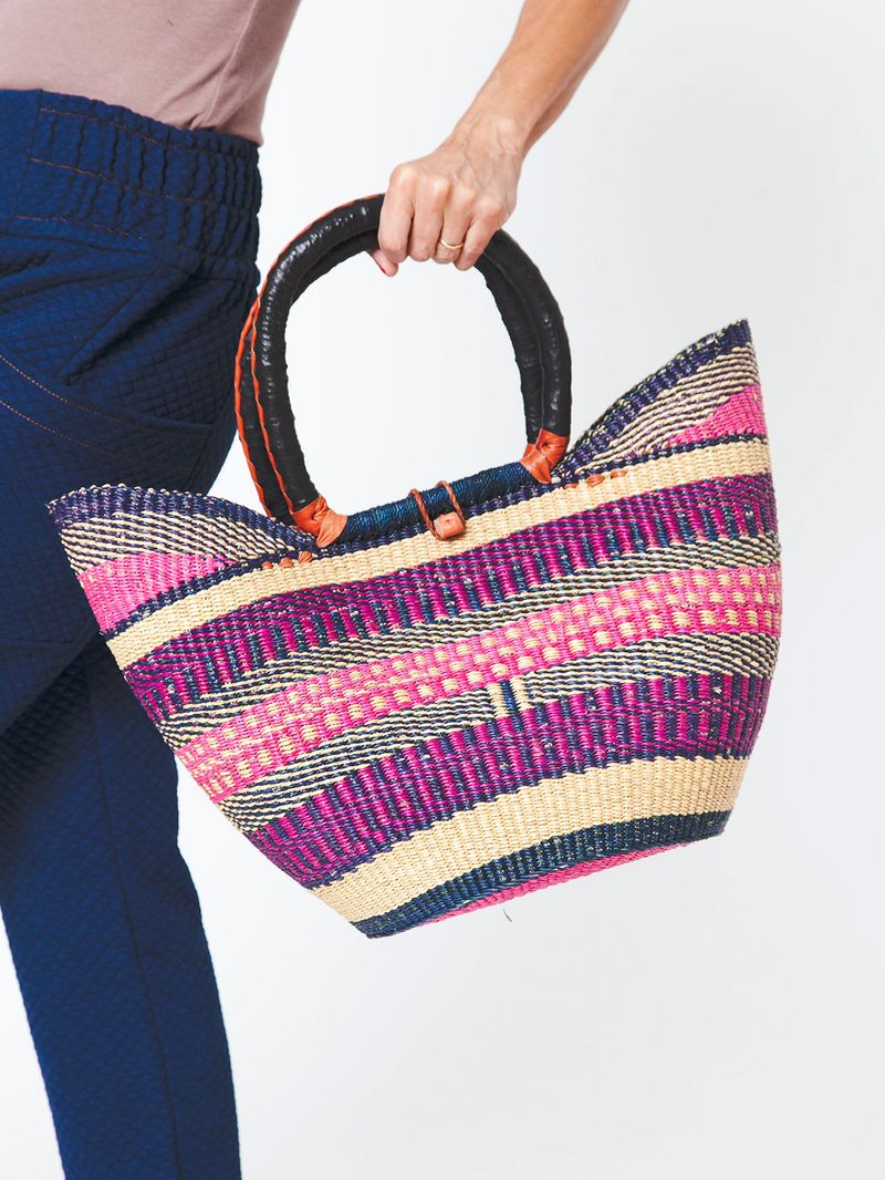 Bolsa de Palha Grande com Fecho