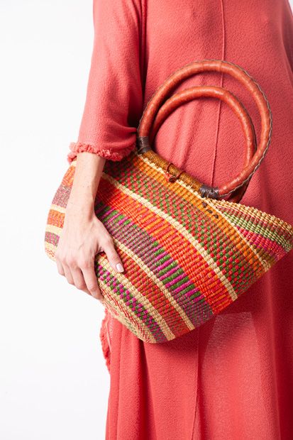 Bolsa de Palha Grande com Fecho