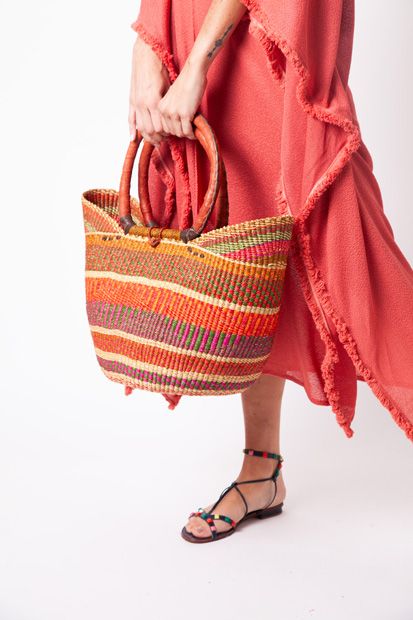 Bolsa de Palha Grande com Fecho