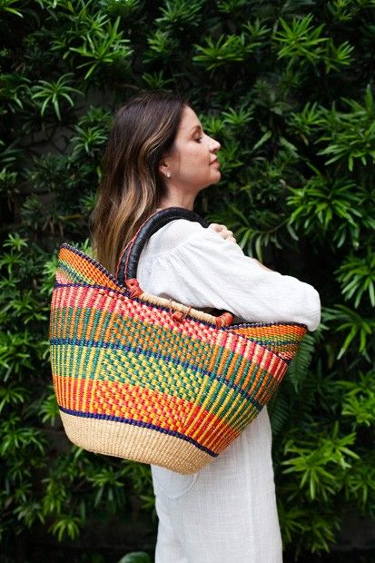 Bolsa de Palha Grande com Fecho