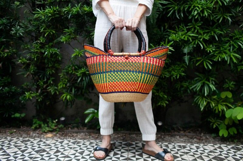 Bolsa de Palha Grande com Fecho
