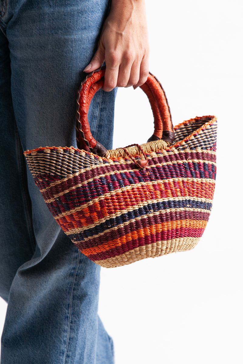 Bolsa de Palha Mini com Fecho
