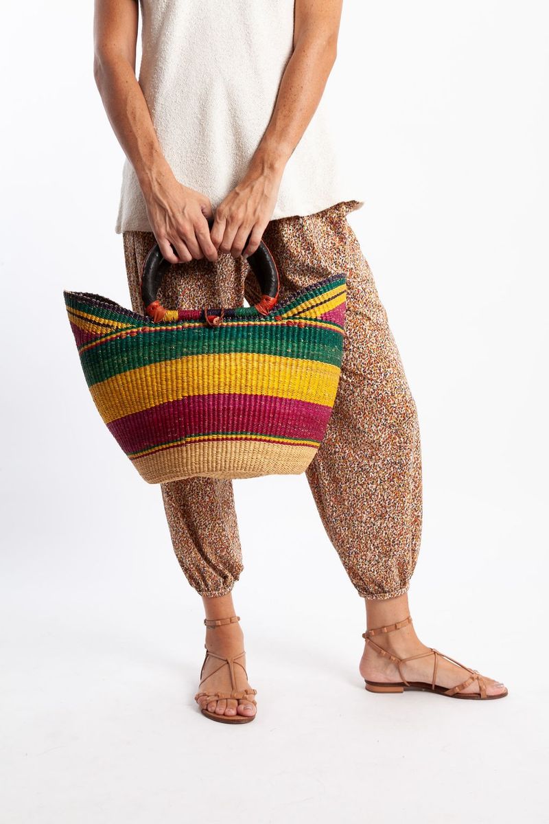 Bolsa de Palha Grande com Fecho