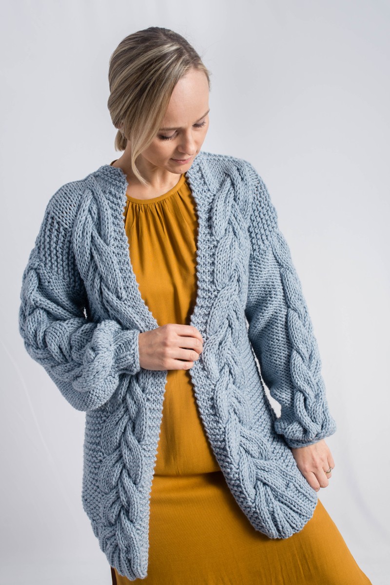 Cardigan Andrômeda Celeste