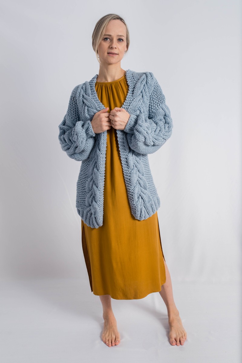 Cardigan Andrômeda Celeste