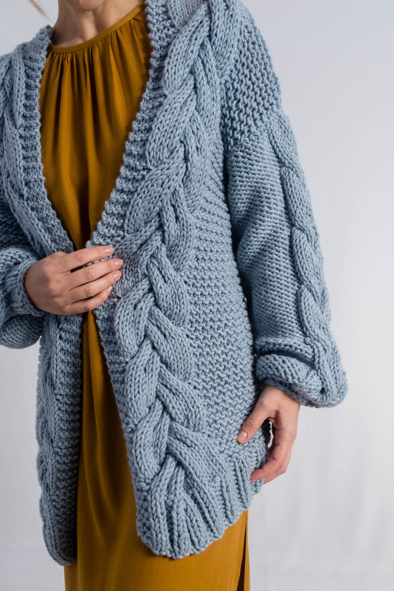 Cardigan Andrômeda Celeste