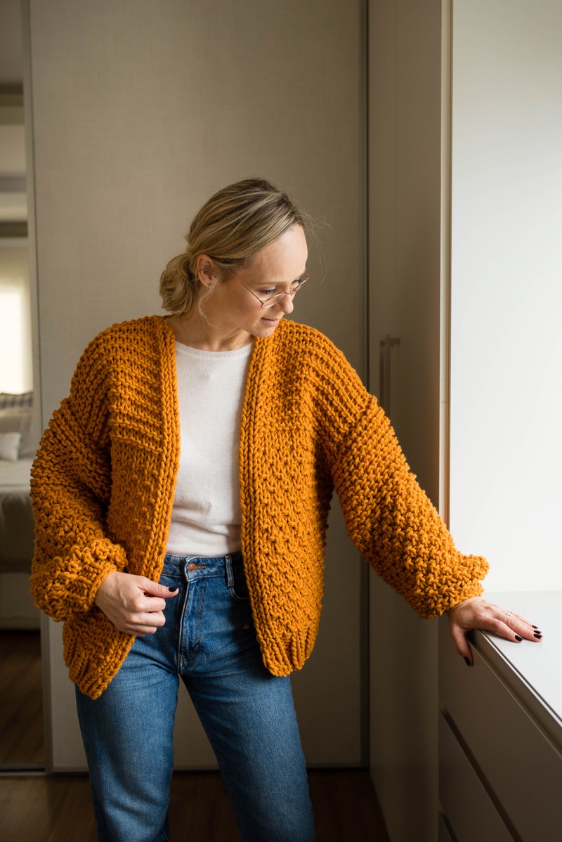 Cardigan Júpiter Ocre Polar