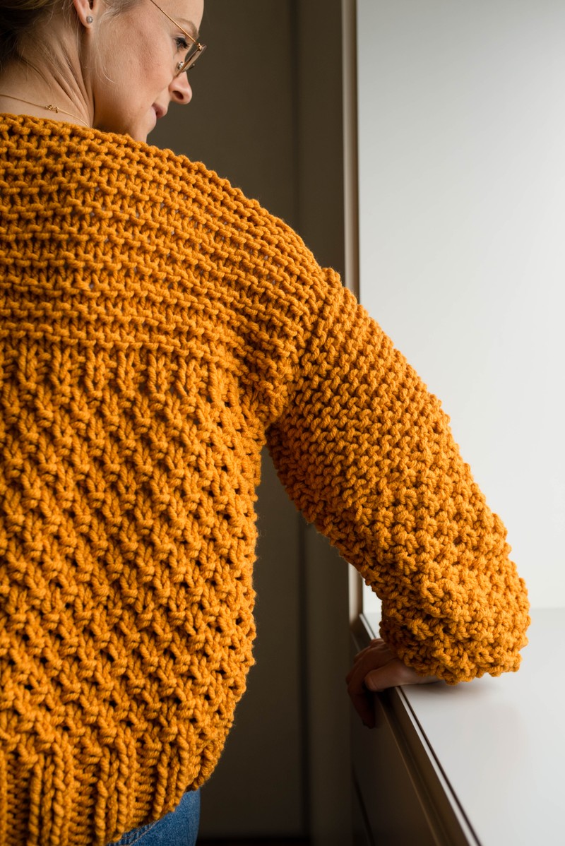 Cardigan Júpiter Ocre Polar