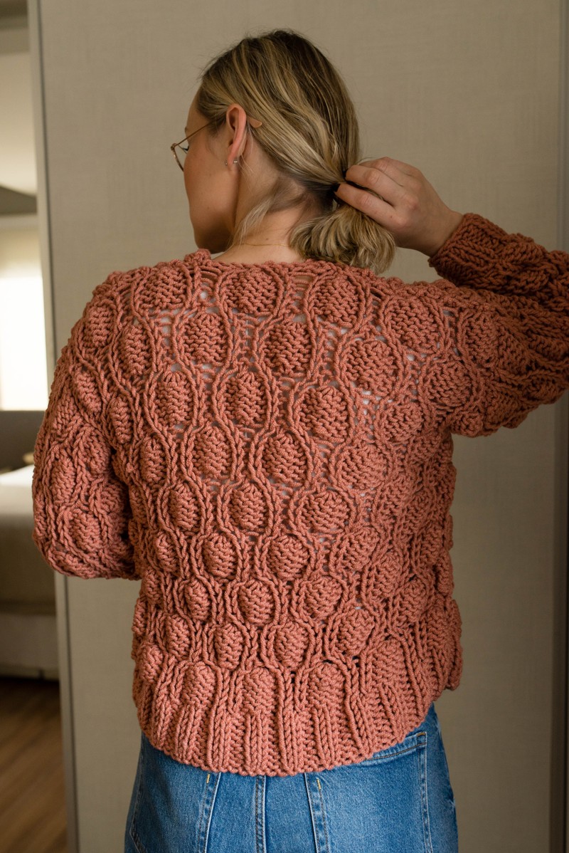 Cardigan Columba Rosa Antigo