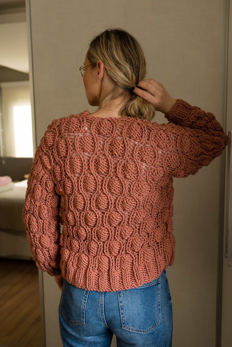 Cardigan Columba Rosa Antigo