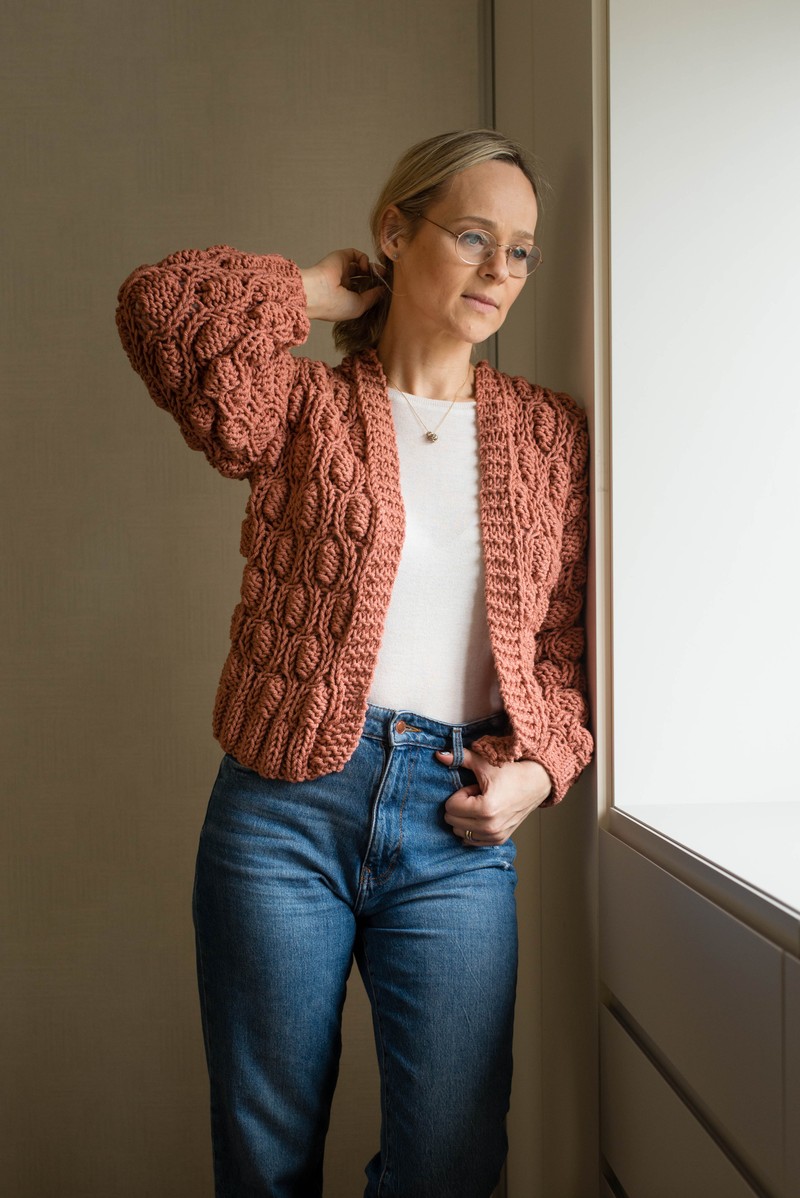 Cardigan Columba Rosa Antigo