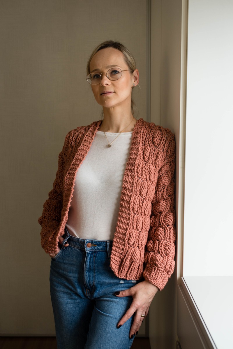 Cardigan Columba Rosa Antigo