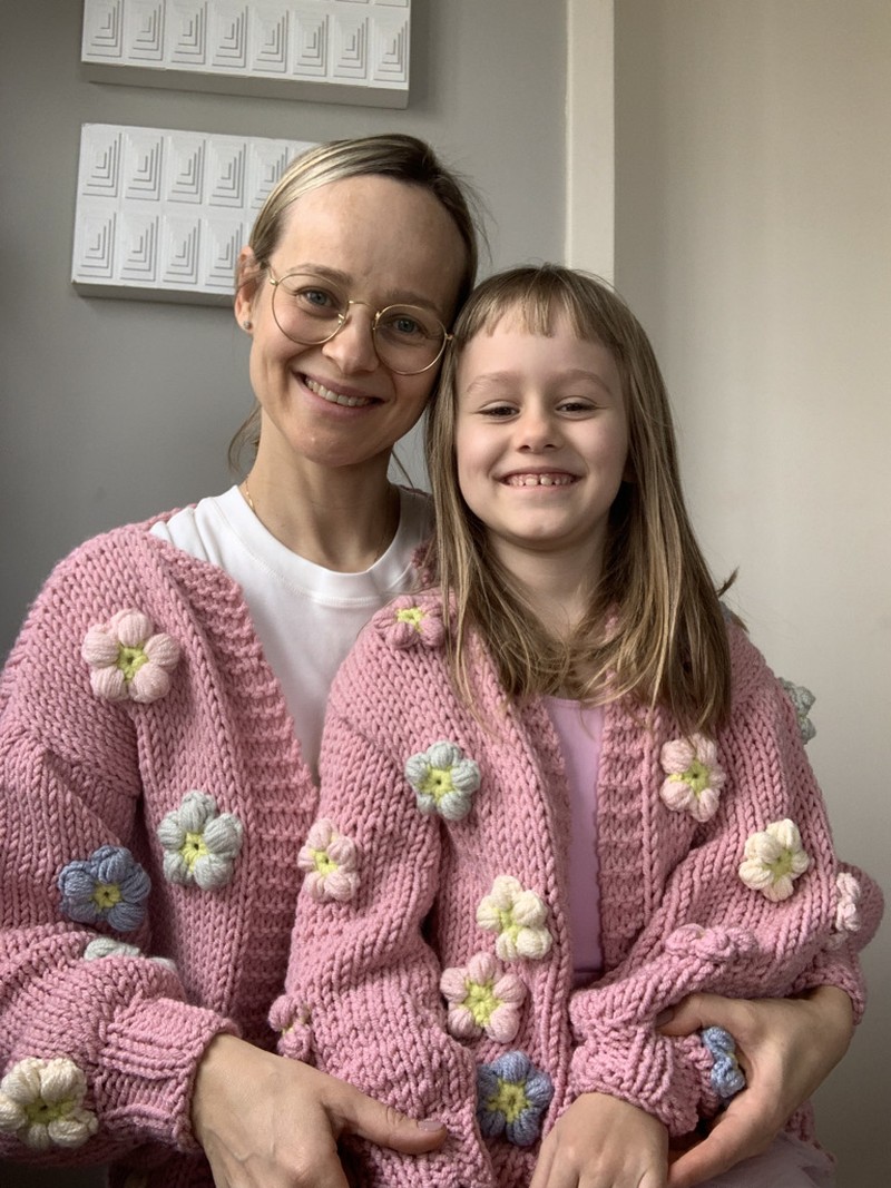 Cardigan Flor Infantil Rose 