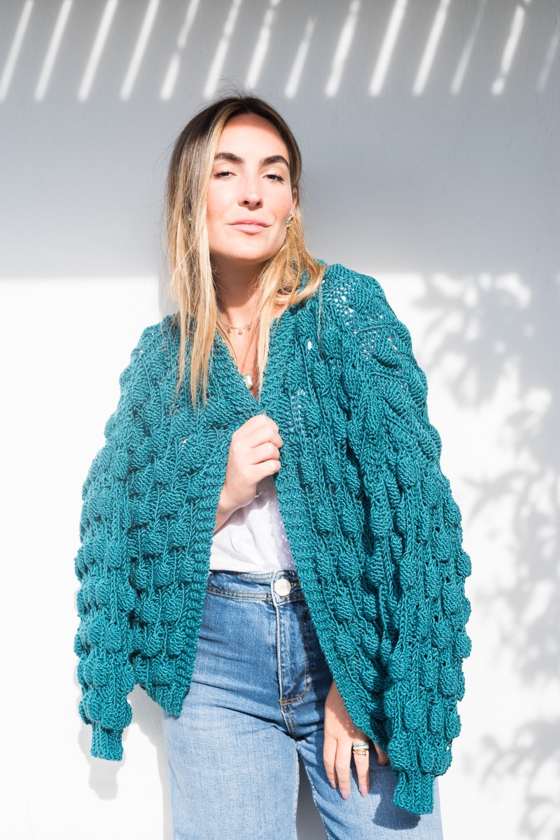 Cardigan Antera Aqua