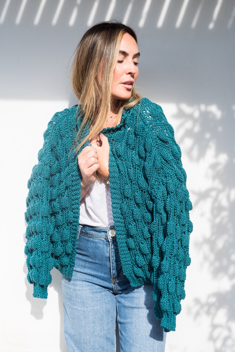 Cardigan Antera Aqua