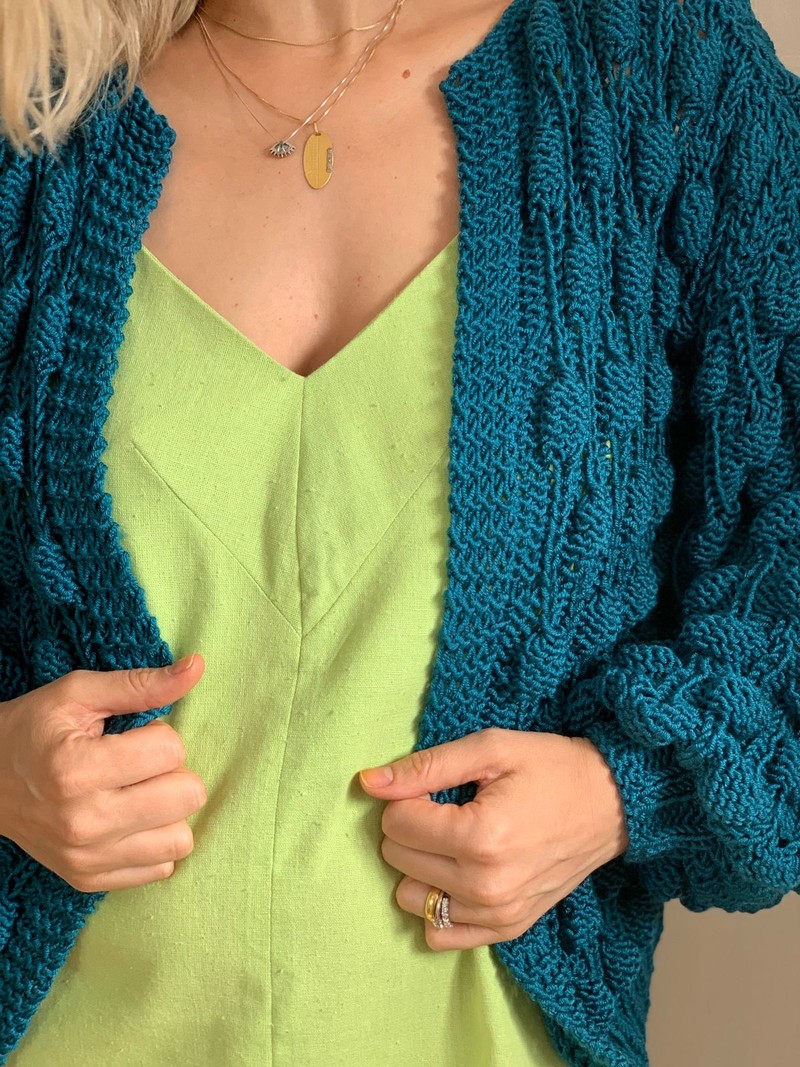 Cardigan Antera Aqua