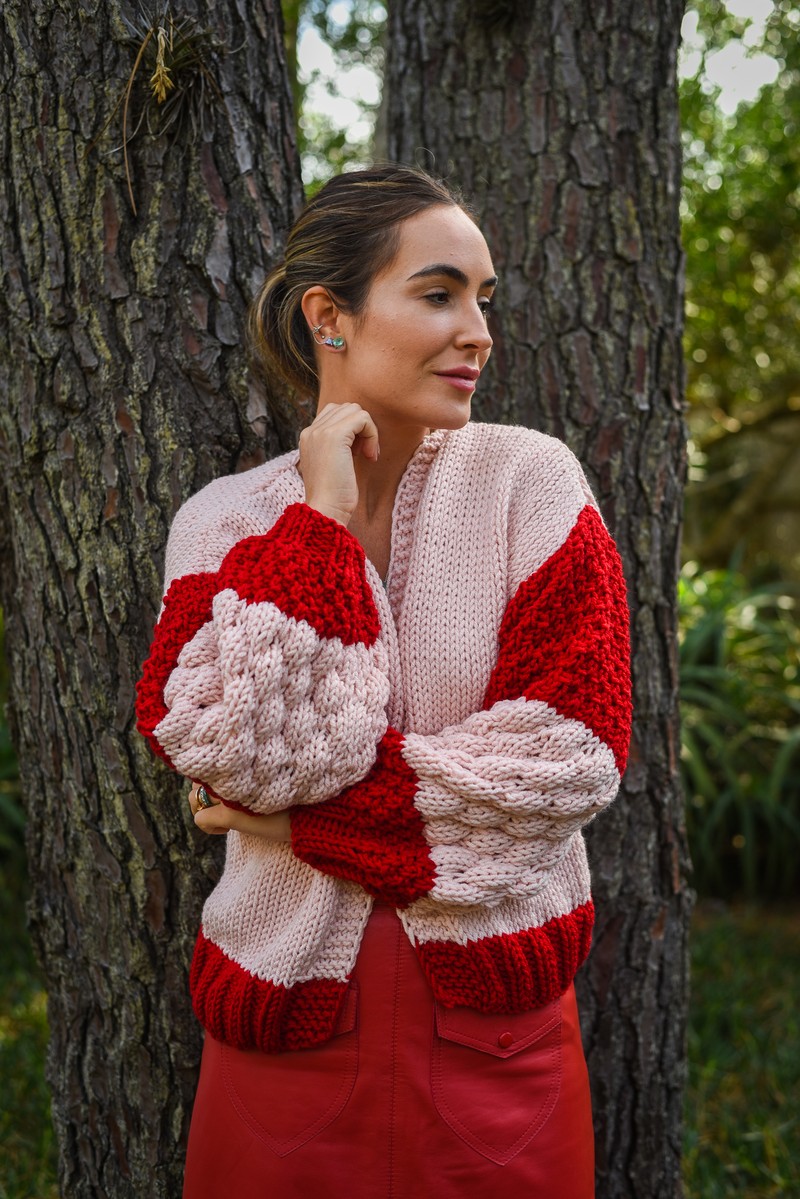 Cardigan Duo Rose & Red