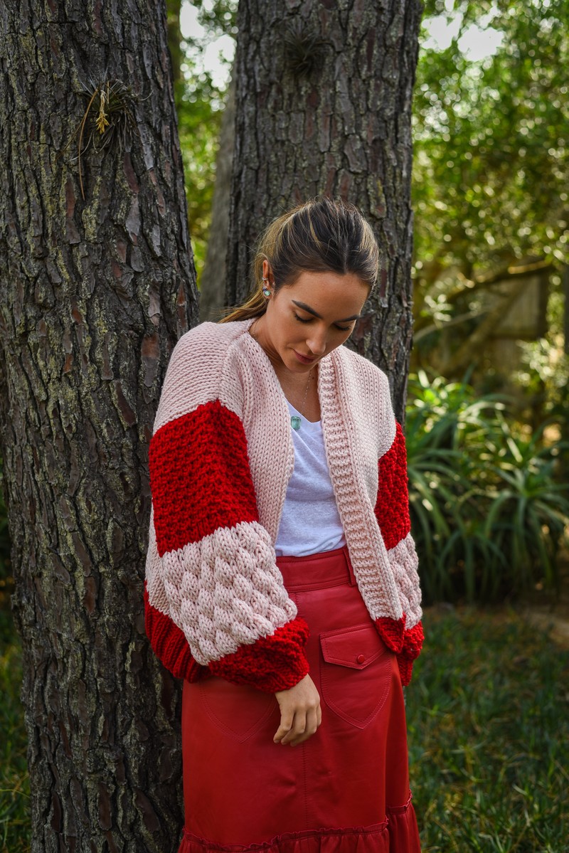 Cardigan Duo Rose & Red