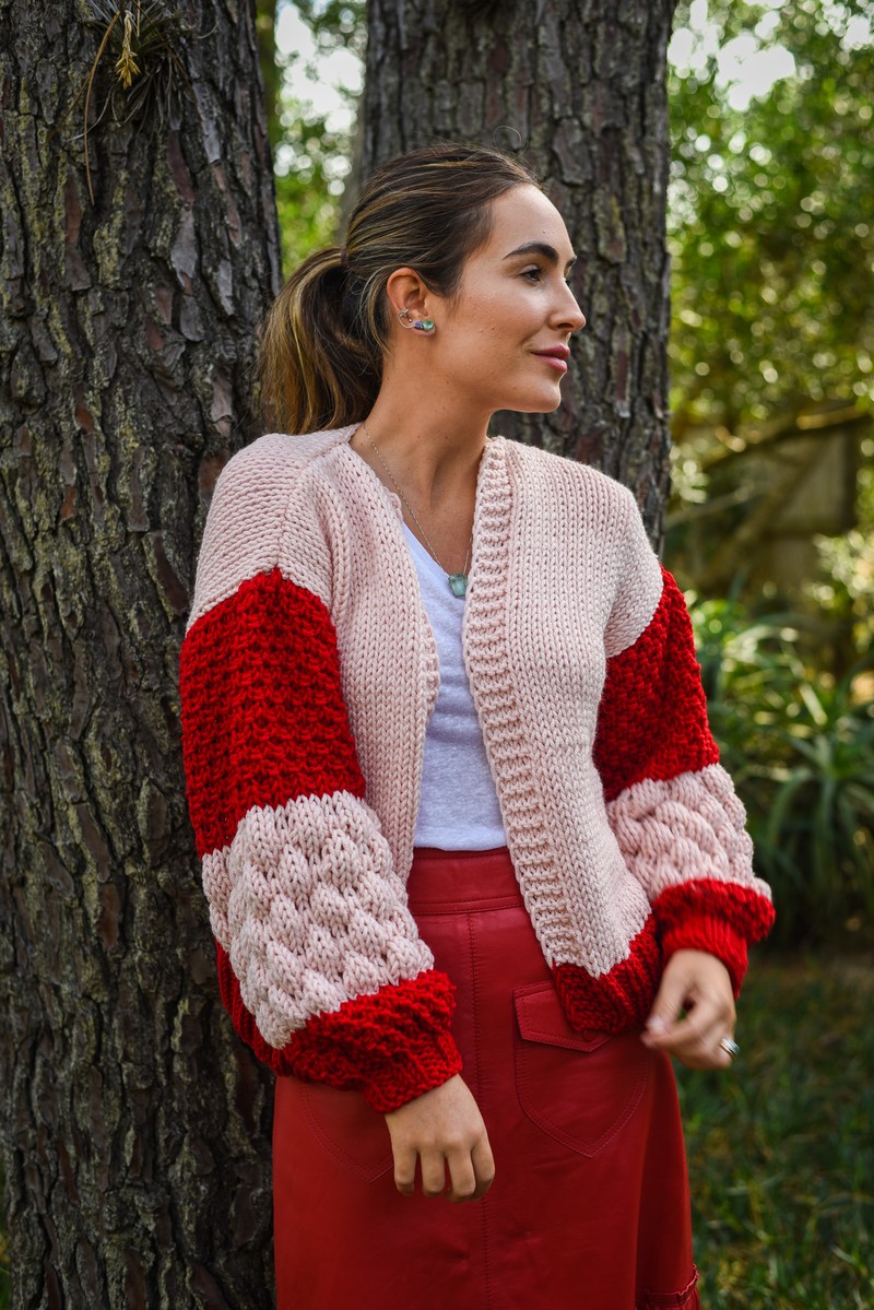 Cardigan Duo Rose & Red