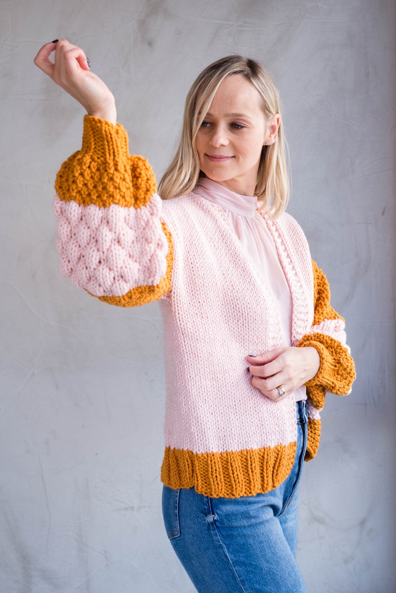 Cardigan Duo Rose & Mustard