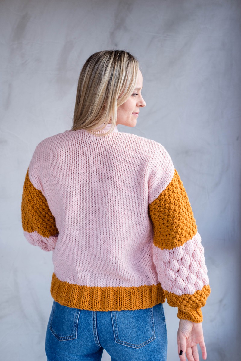 Cardigan Duo Rose & Mustard