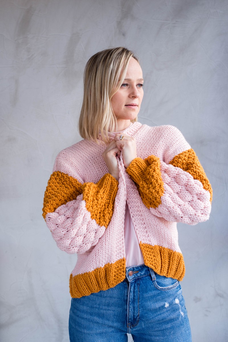 Cardigan Duo Rose & Mustard