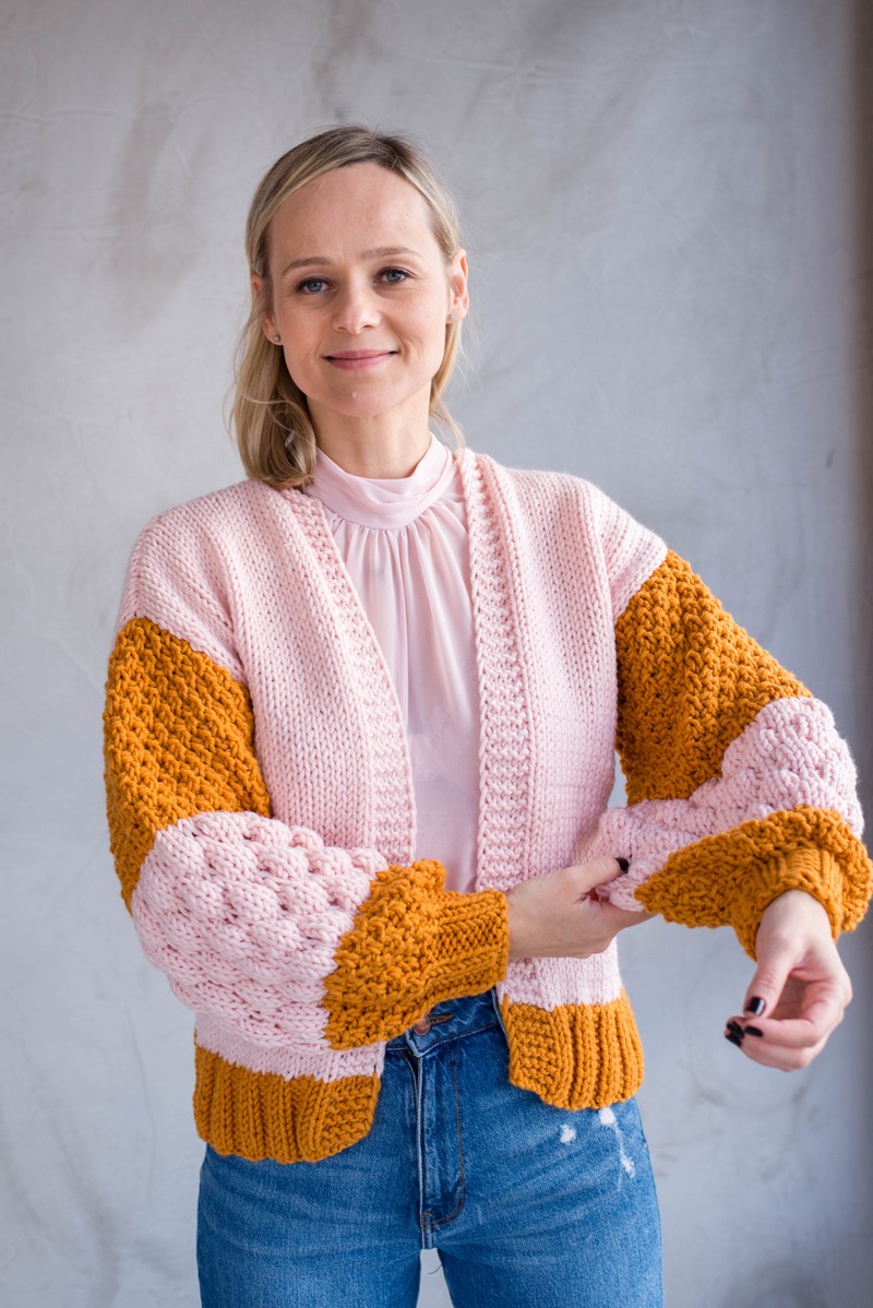 Cardigan Duo Rose & Mustard