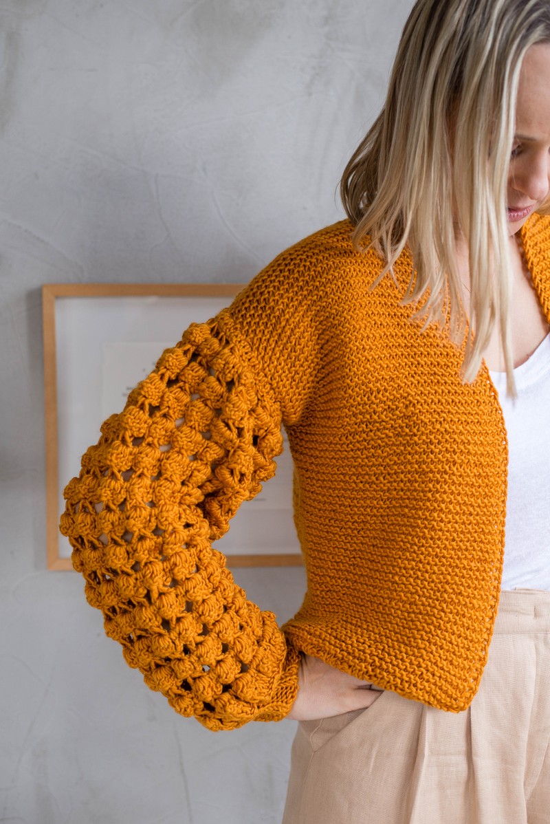 Cardigan Floco Ocre