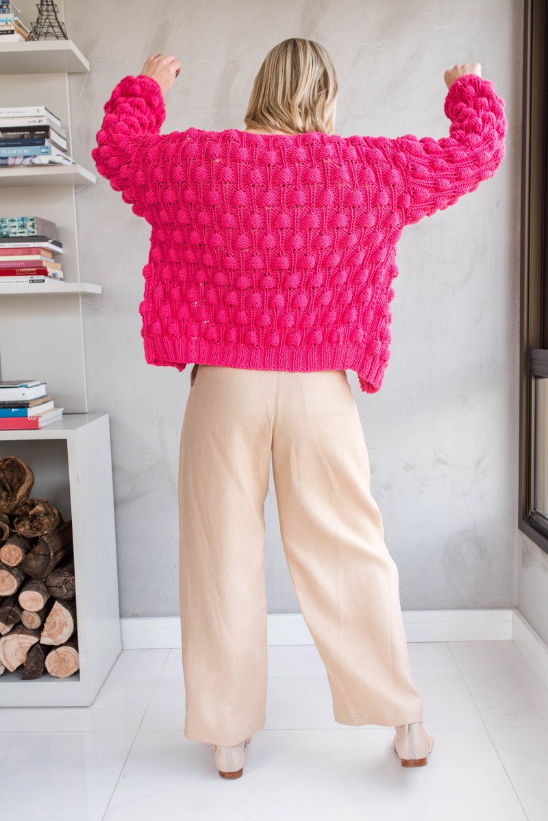 Cardigan Antera Pink Claro