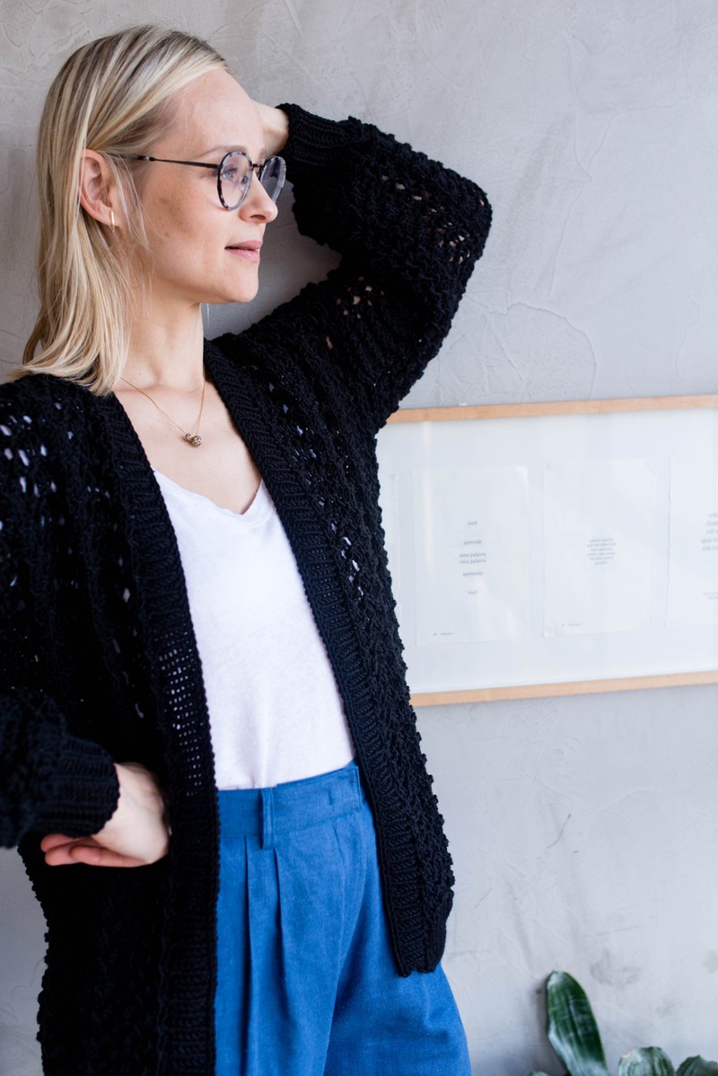 Cardigan Trilha Noir