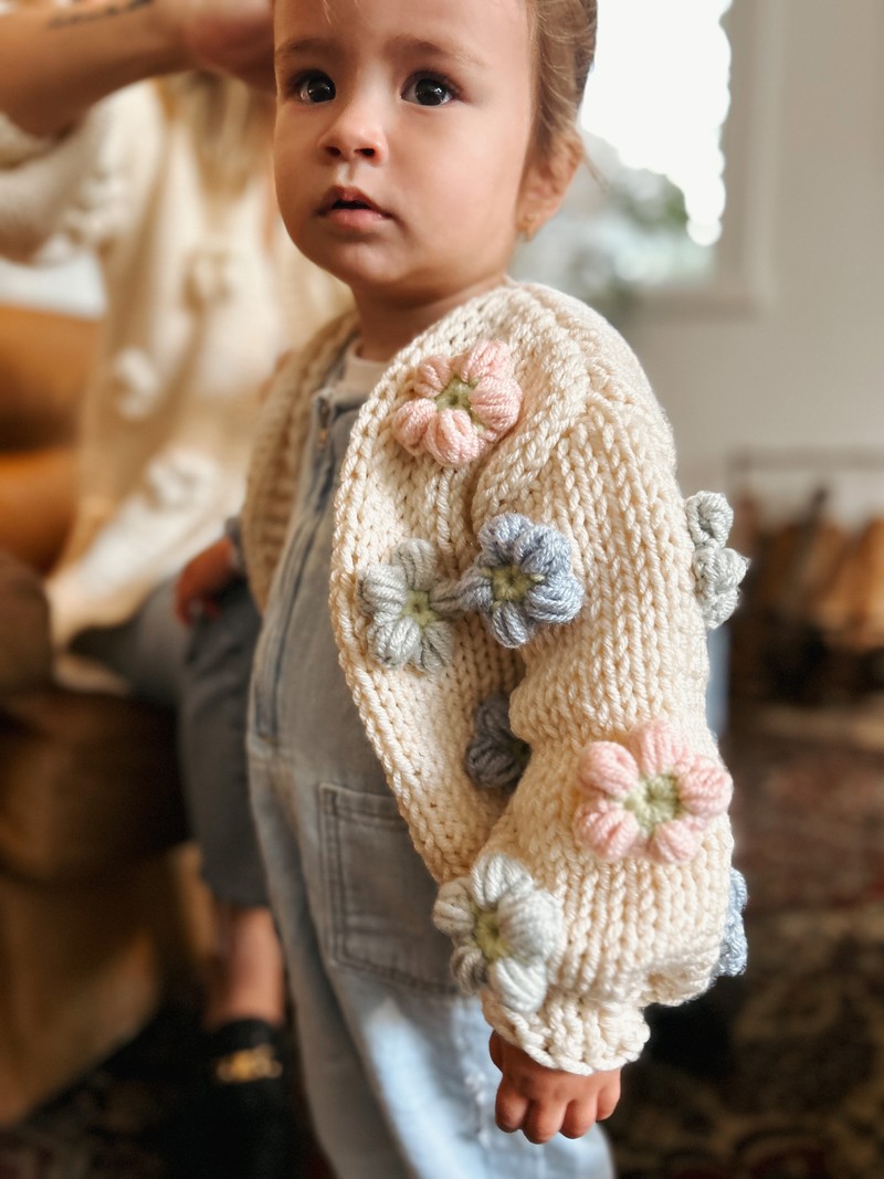 Cardigan Flor Vanilla Infantil 