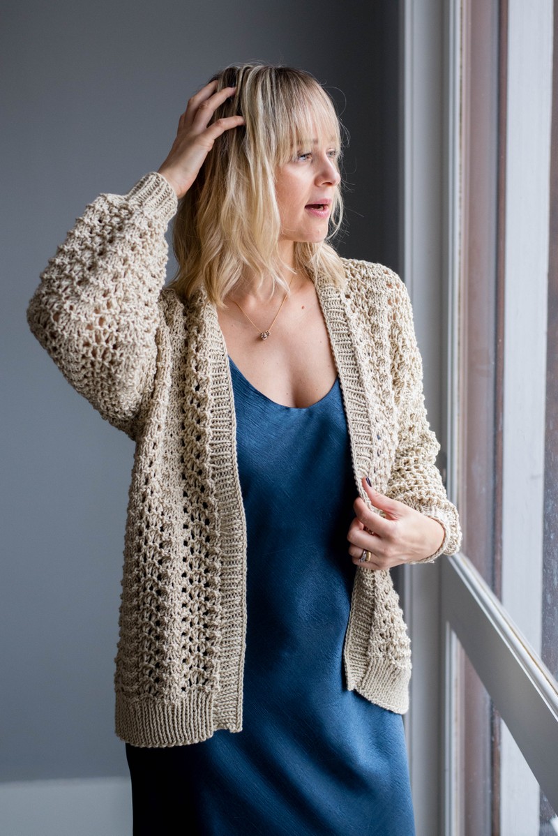 Cardigan Trilha Beige