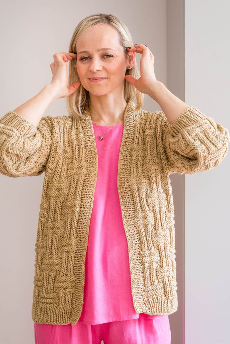 Cardigan Ladrilho Sisal