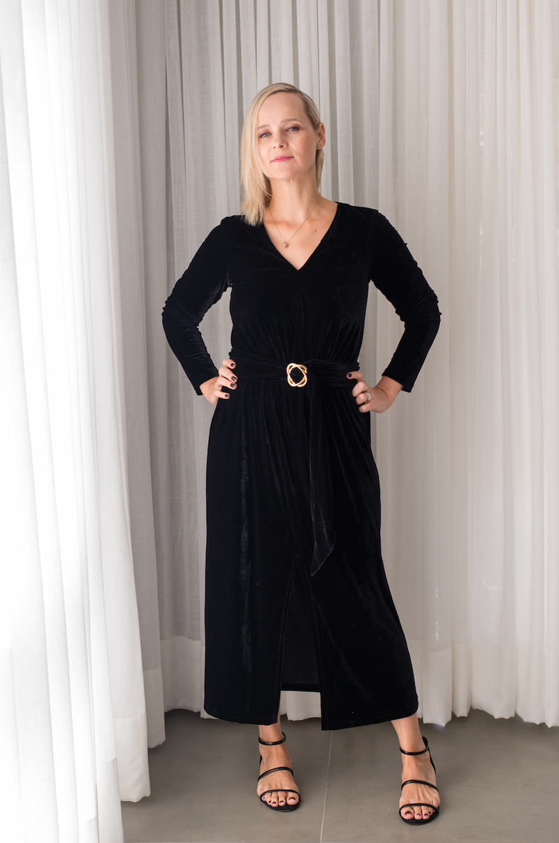 Vestido Velvet Noir