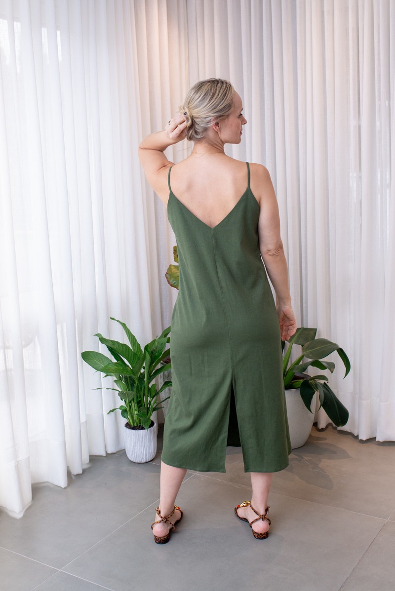 Vestido Pétala Midi Pinus