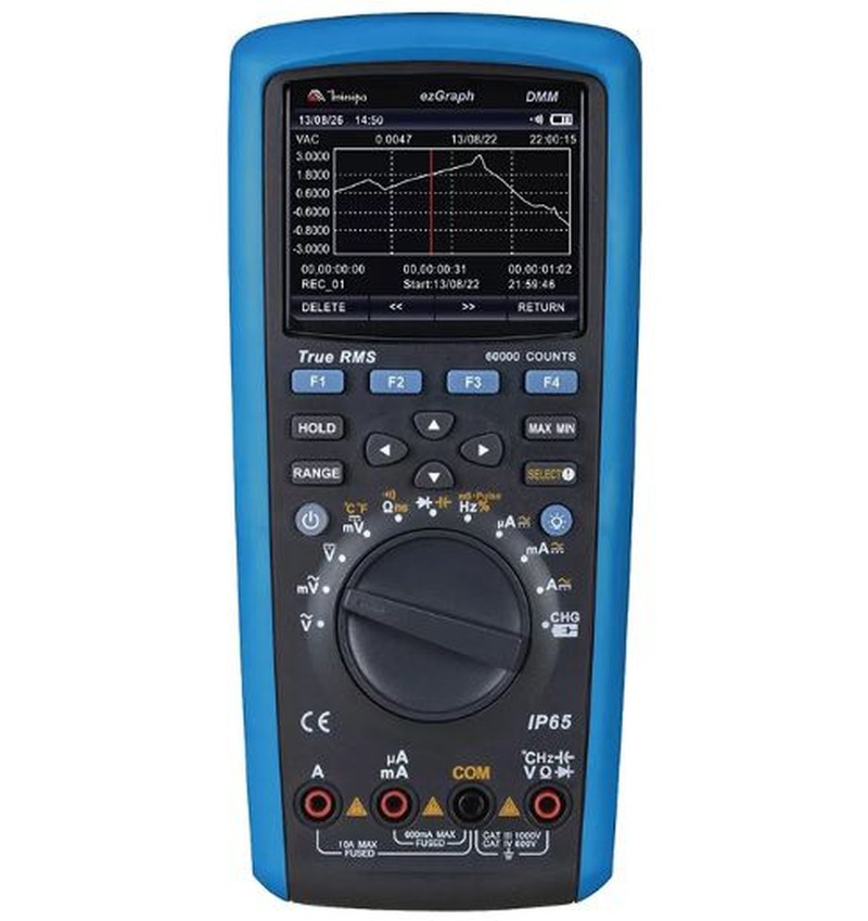 Multímetro Digital  4 5/6D Gráfico/TrueRMS AC+DC/CAT IV - Minipa ezGraph