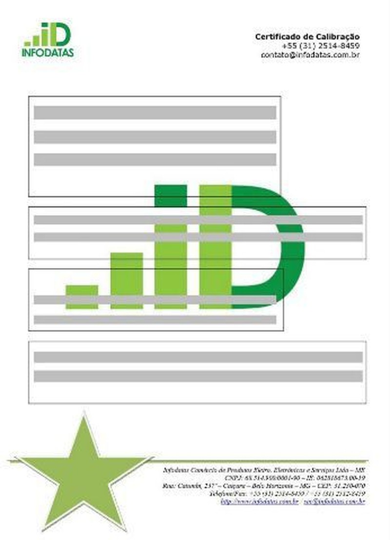 Certificado de Calibração para Decibelímetro, Indicadores, Microhmimetro, Miliohmimetro, Osciloscópios, Wheatstone