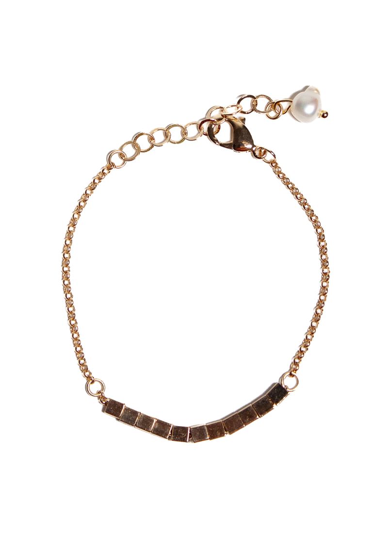 PULSEIRA CUBO E PÉROLA