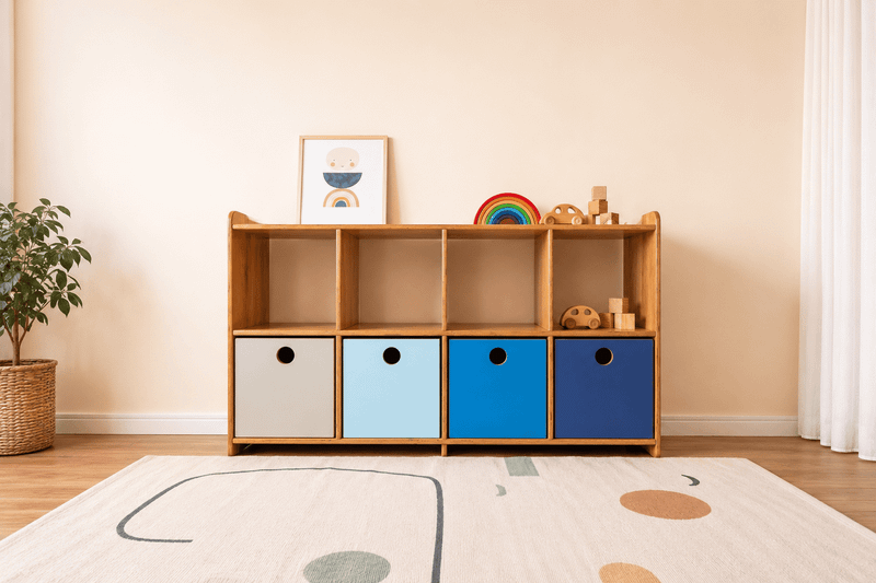 Estante de Brinquedos com 8 Nichos