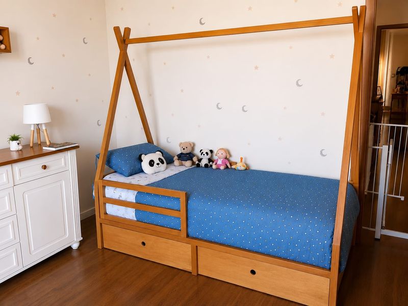 Cama Cabana Solteiro com Bicama ou Gavetas | Oka